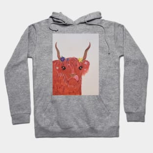 Highland Cow Painting Full Hoodie